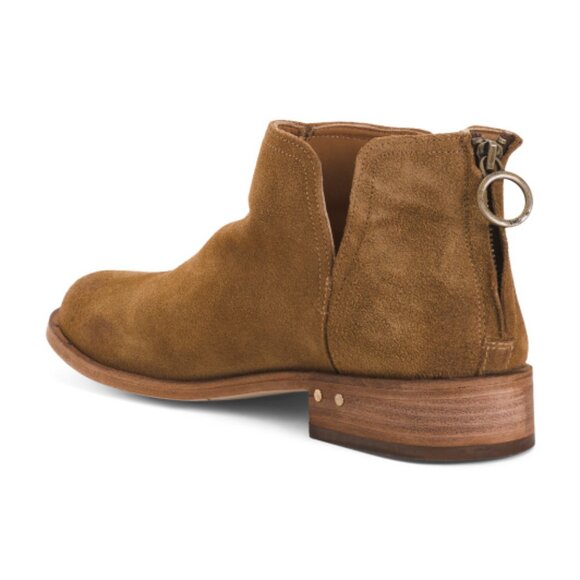 NEW BEEK Suede Falcon Ankle Booties Chestnut for women 1065tn - Picture 5 of 5